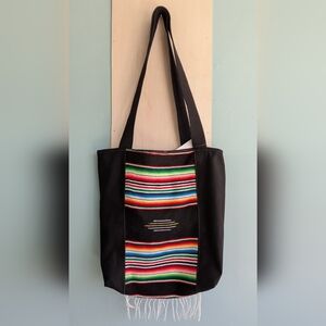 Colorful Striped Tote Bag